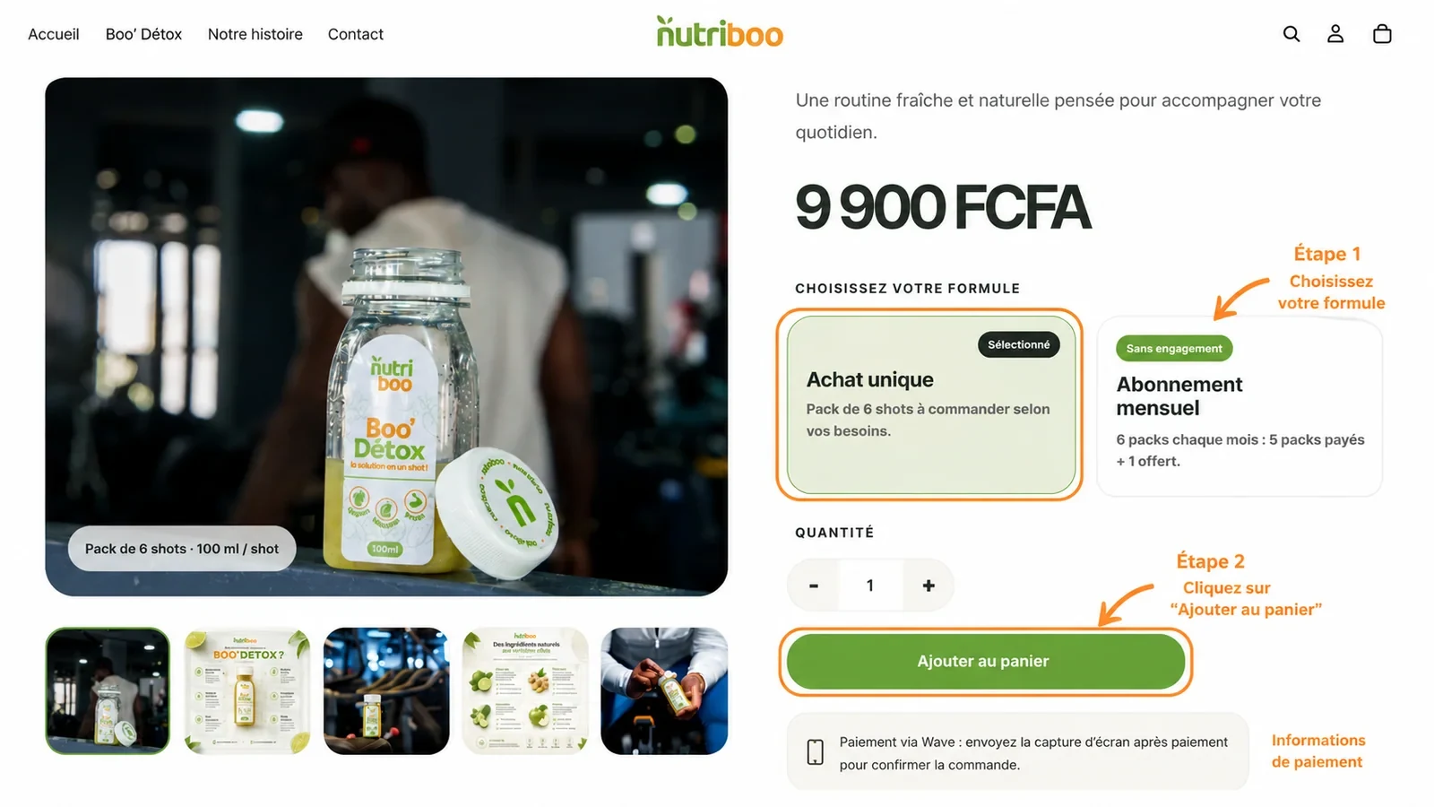 Nutriboo — seconde capture desktop