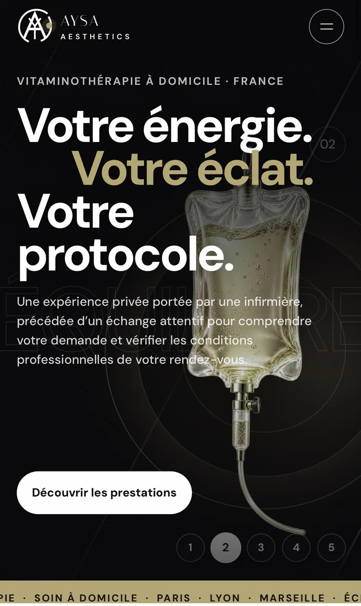 aysa-aesthetics — real mobile website capture